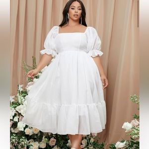 SHEIN PLUS puff sleeve dress